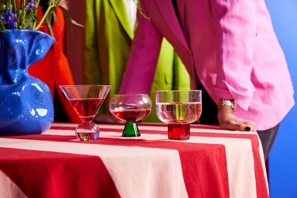 Indy glas 24 cl 2-pack, Groen-transparant Byon