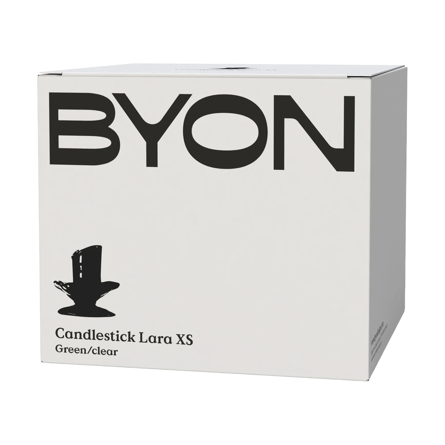 Lara kandelaar XS 9 cm, Groen-transparant Byon