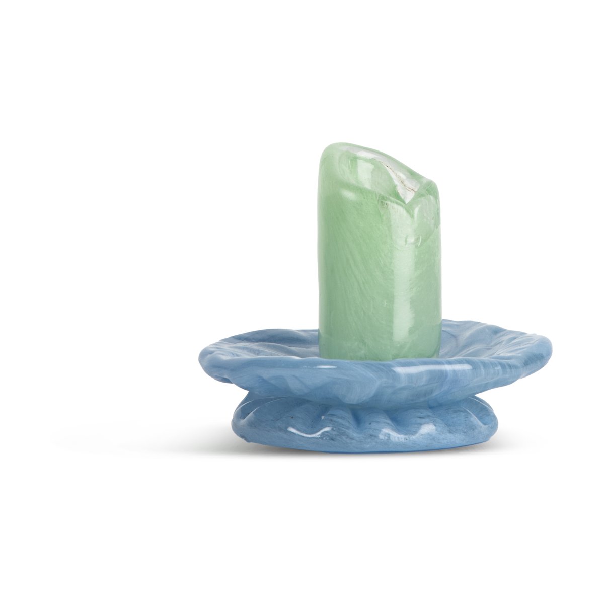 Byon Lara kandelaar XS 9 cm Mintgroen-lichtblauw | Scandinavisch Interieur | Kandelaars | Groen