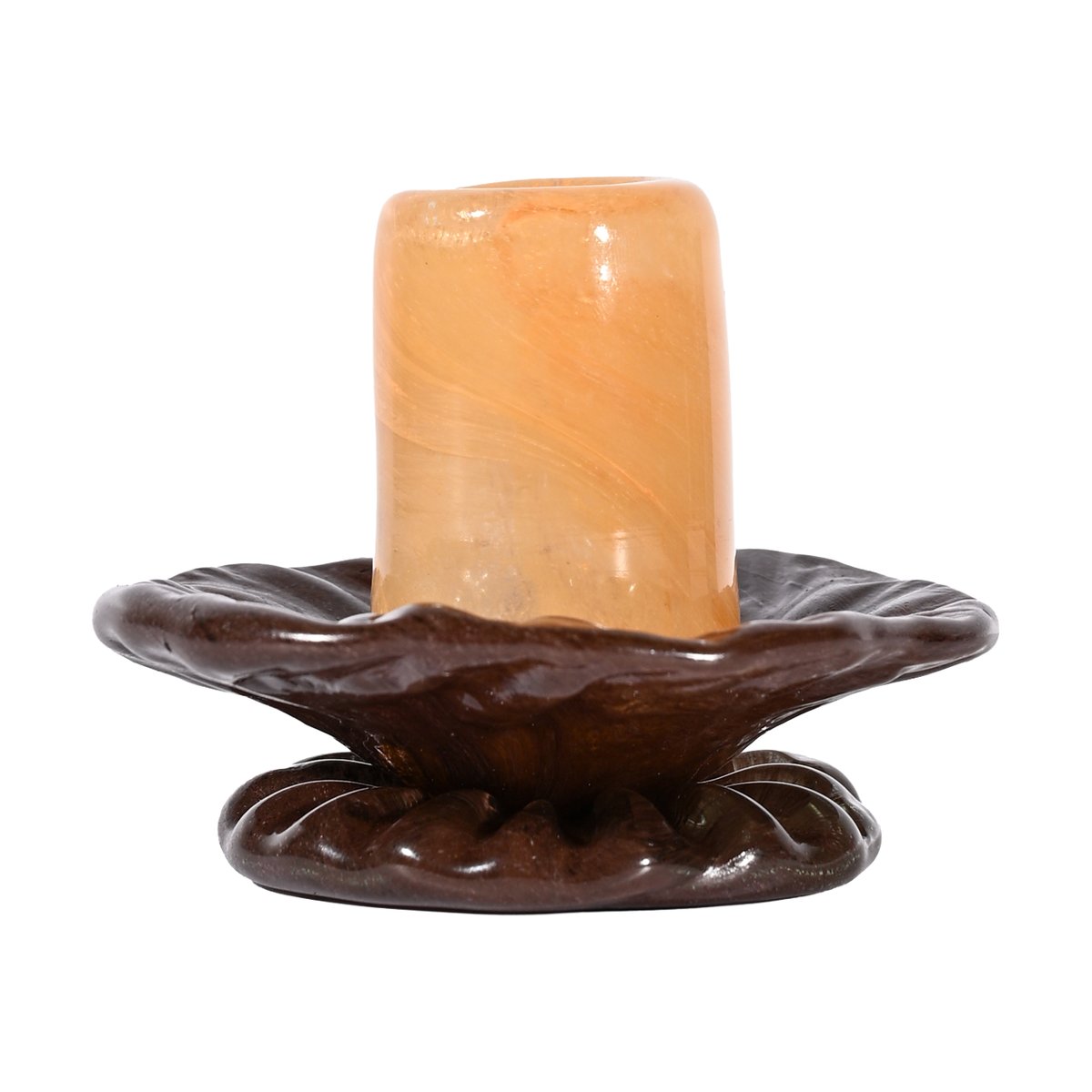 Byon Lara kandelaar XS 9 cm Oranje-bruin | Scandinavisch Interieur | Kandelaars | Oranje