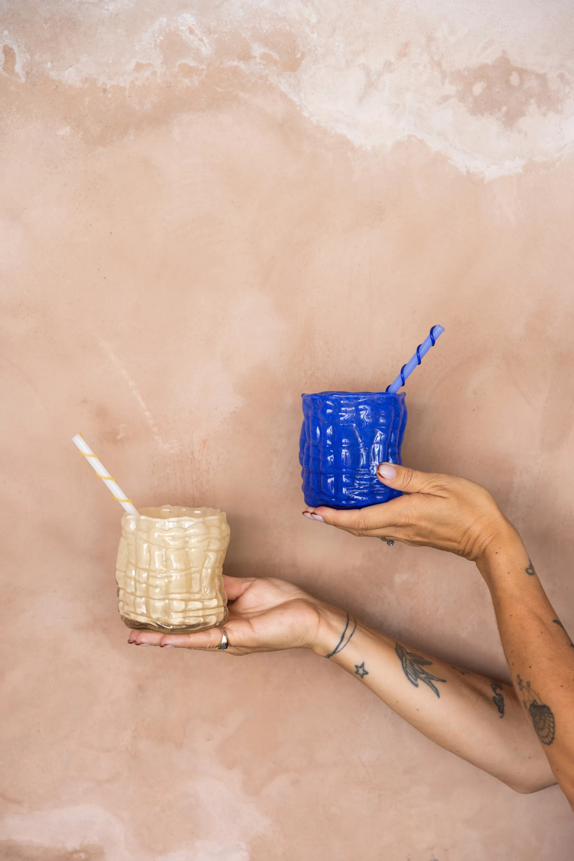 Laranne windlicht Ø10 cm, Blauw Byon