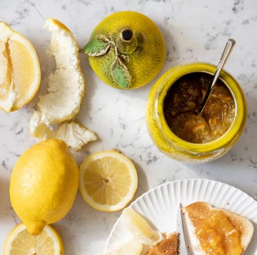 Lemon jam kom met deksel 15,5 cm - Geel - Byon