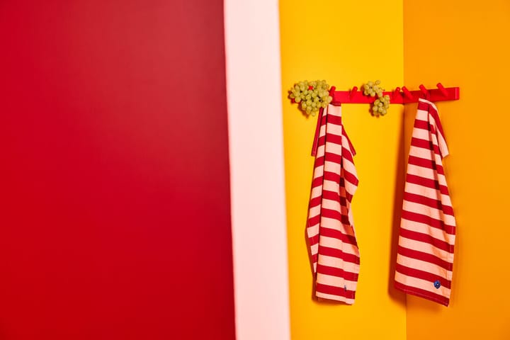 Leya stripe keukenhanddoek 50x70 cm 2-pack, Rood-roze Byon