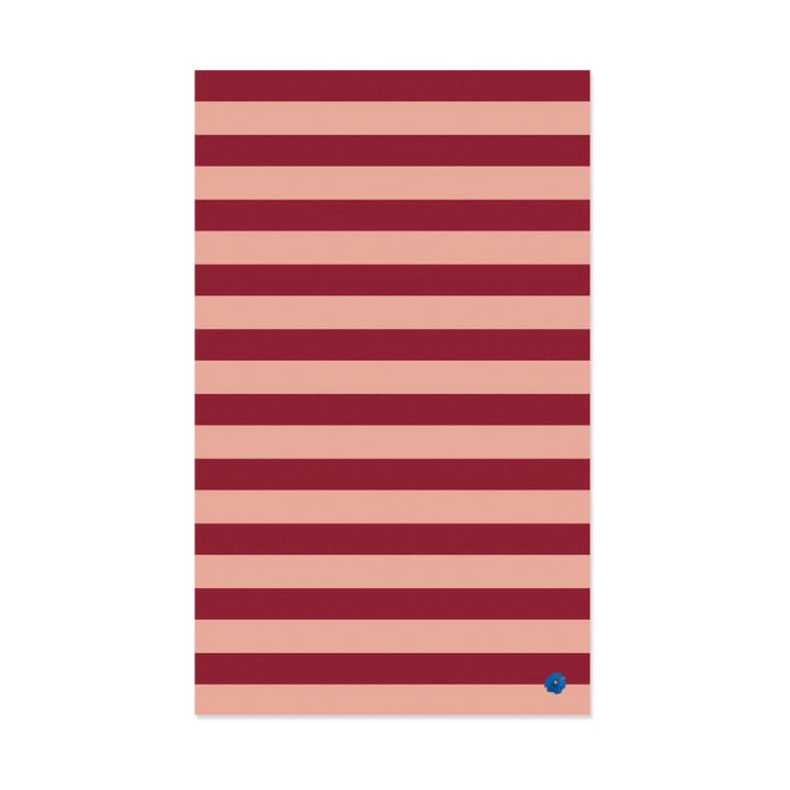 Leya stripe tafelkleed 150x250 cm - Rood-roze - Byon