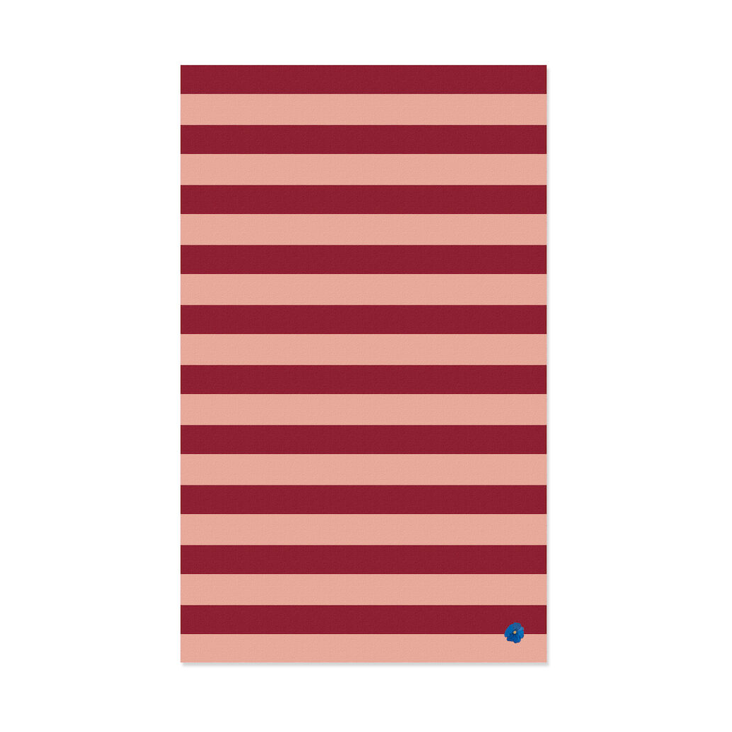 Byon Leya stripe tafelkleed 150x250 cm Rood-roze | Scandinavisch Interieur | Tafelkleden | Rood