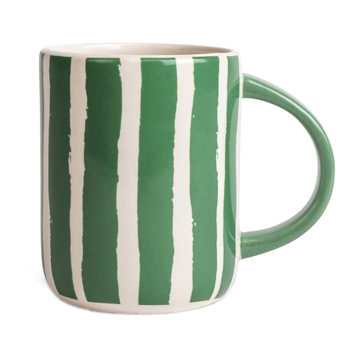 Liz mok stripe 28 cl - Groen-wit - Byon