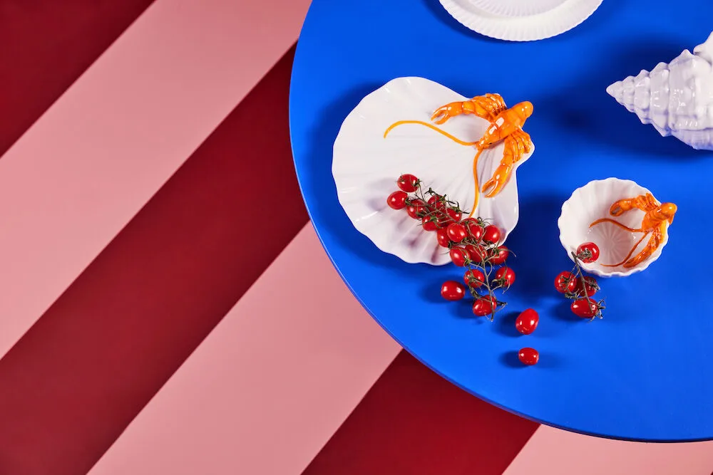 Lobsti serveerschotel, Wit-oranje Byon