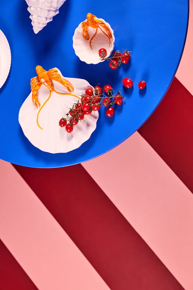 Lobsti serveerschotel, Wit-oranje Byon