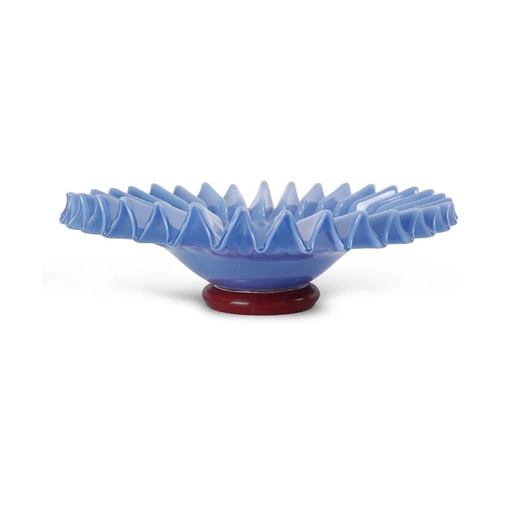 Lori schaal L Ø38 cm - Lichtblauw-bordeauxrood - Byon