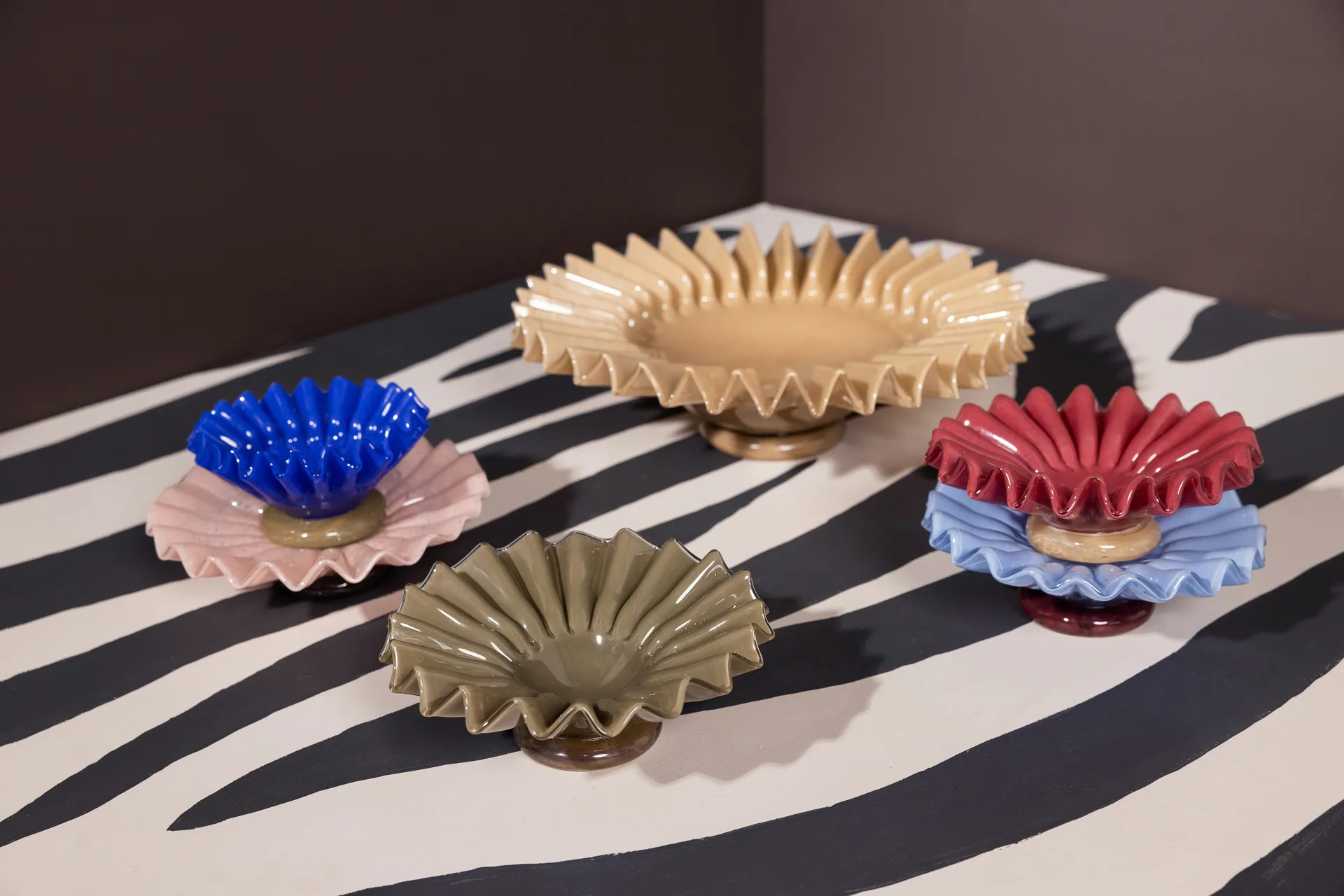 Lori schaal M Ø18 cm, Groen-beige Byon