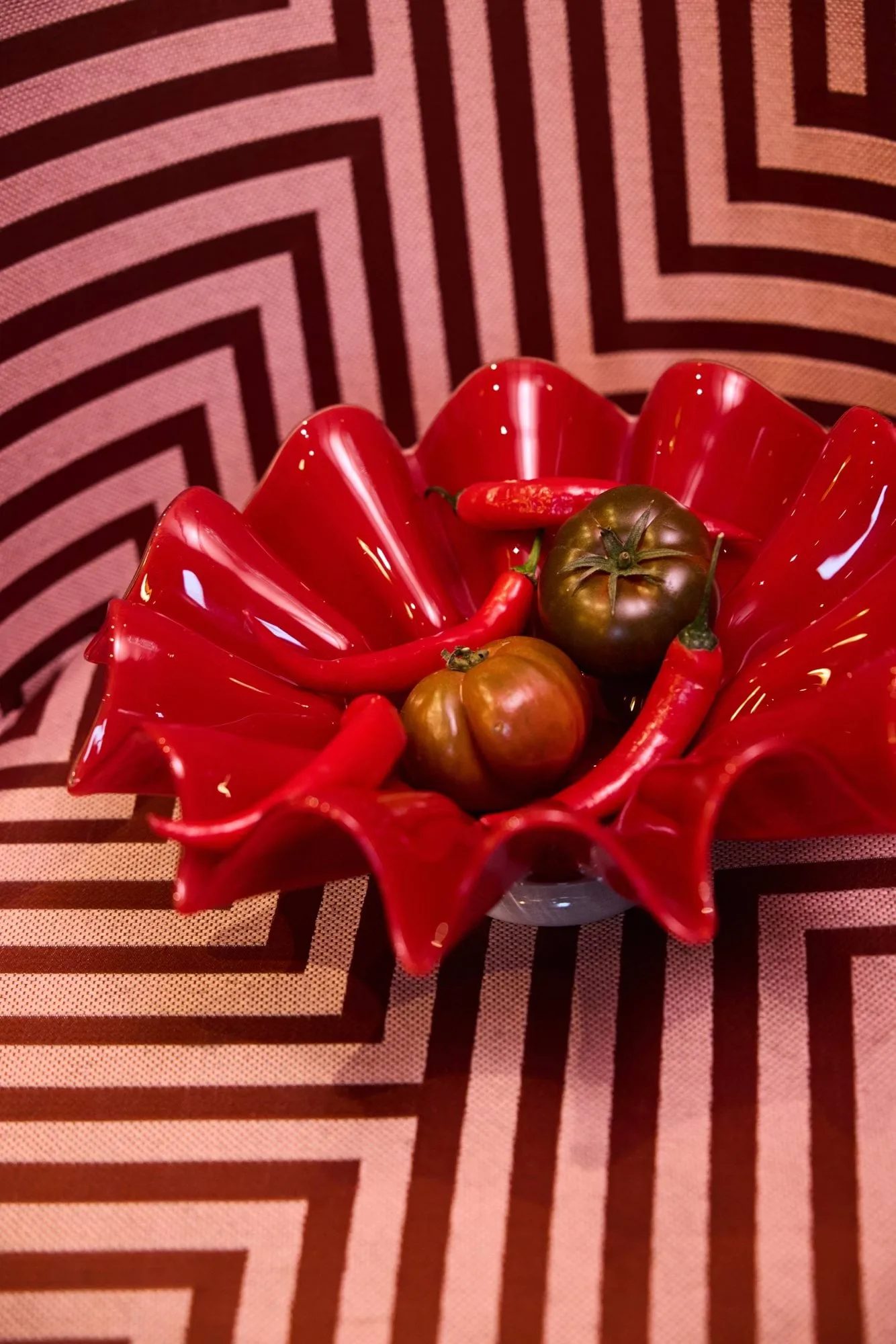Lorin schaal, L, Ø30x11 cm, Rood Byon
