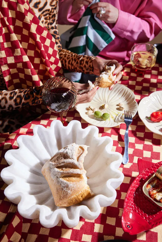 Love servet 45x45 cm 2-pack, Rood-zand Byon