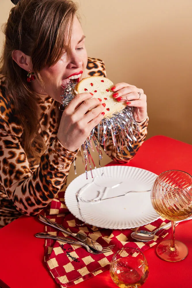 Love servet 45x45 cm 2-pack, Rood-zand Byon