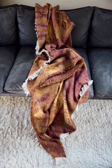 Mavi plaid - Bruin-beige-wijnrood, 130x170 cm - Byon