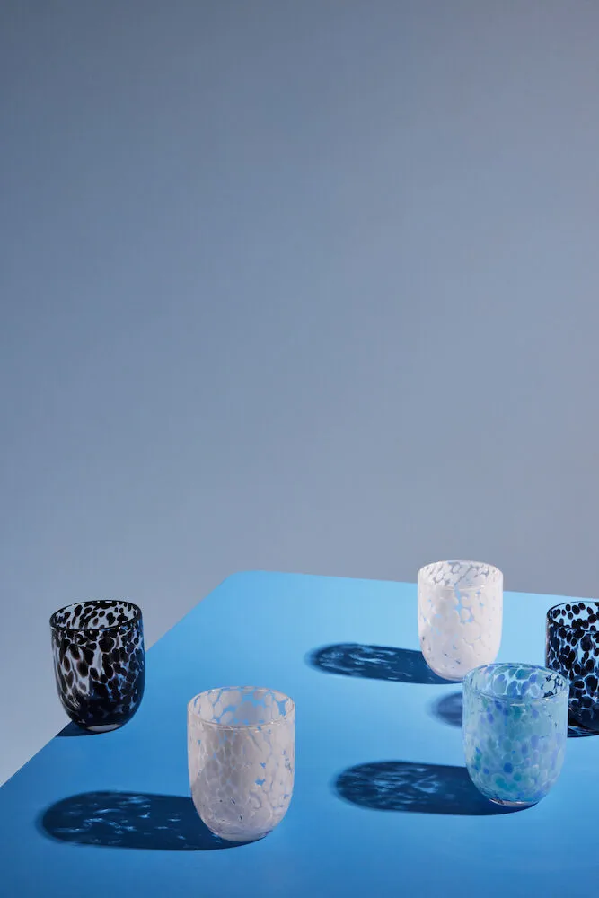 Messy glas 30 cl 2-pack, Blauw Byon