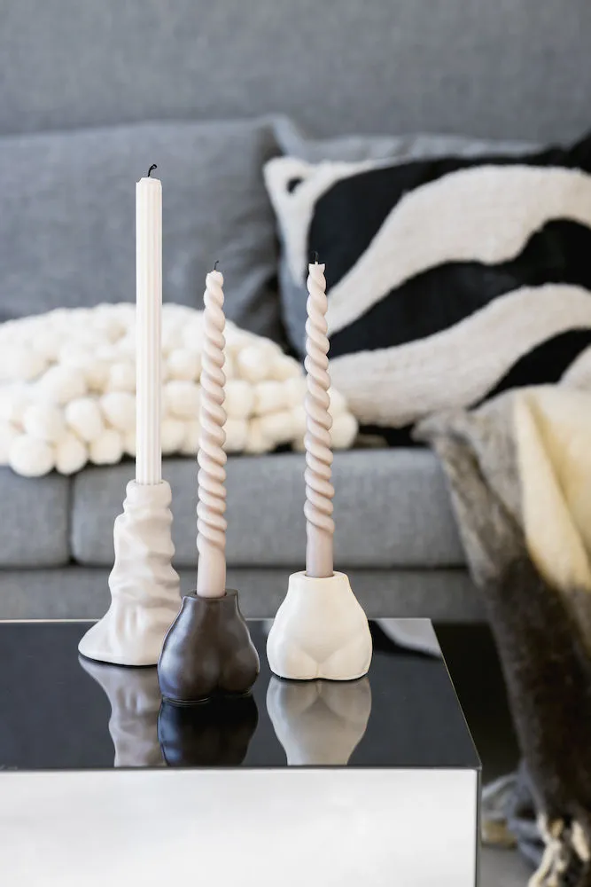 Nature kandelaar 9,5 cm, Brown Byon