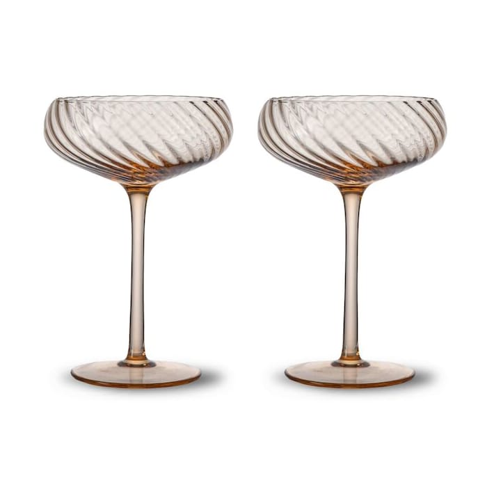 Opacity  champagnecoupe 30 cl 2-pack - Perzik - Byon