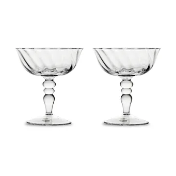 Opacity Italiaanse champagnecoupe 15 cl 2-pack - Helder - Byon