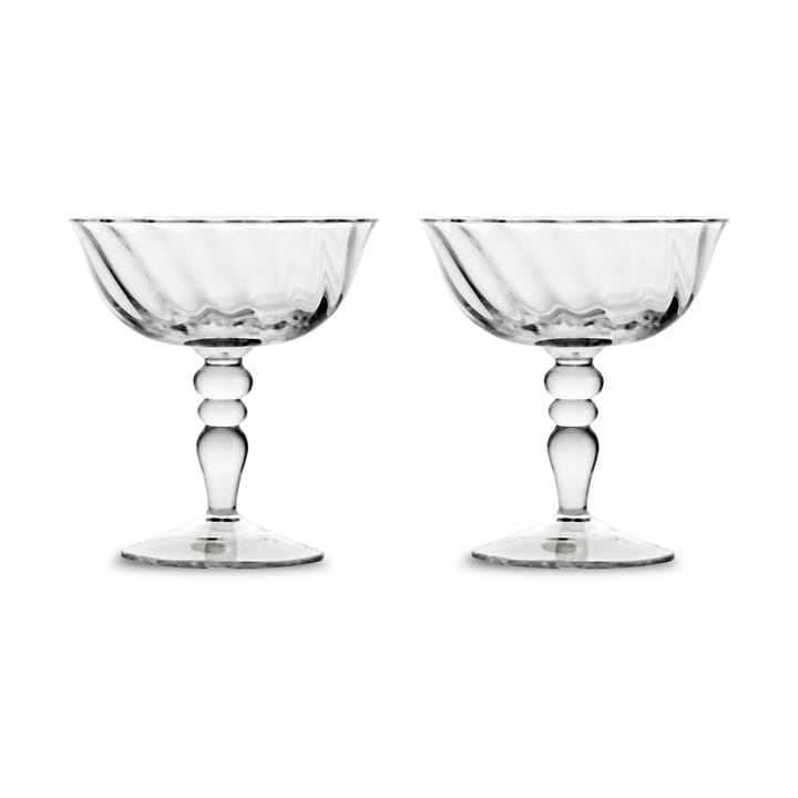 Opacity Italiaanse champagnecoupe 15 cl 2-pack - Helder - Byon