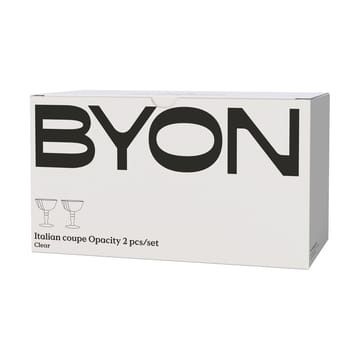 Opacity Italiaanse champagnecoupe 15 cl 2-pack - Helder - Byon