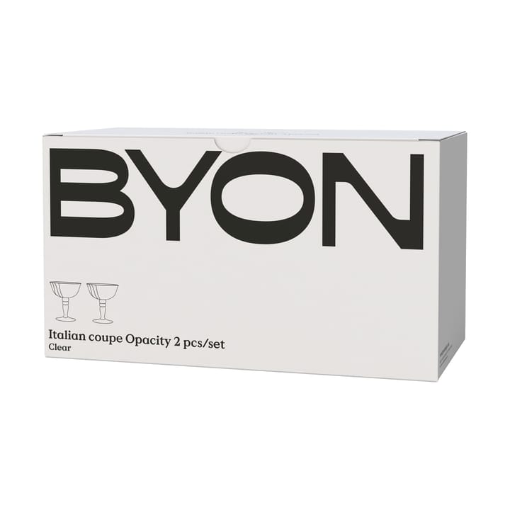 Opacity Italiaanse champagnecoupe 15 cl 2-pack, Helder Byon