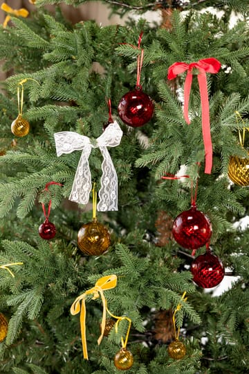 Opacity kerstbal M Ø8 cm 2-pack - Rood - Byon