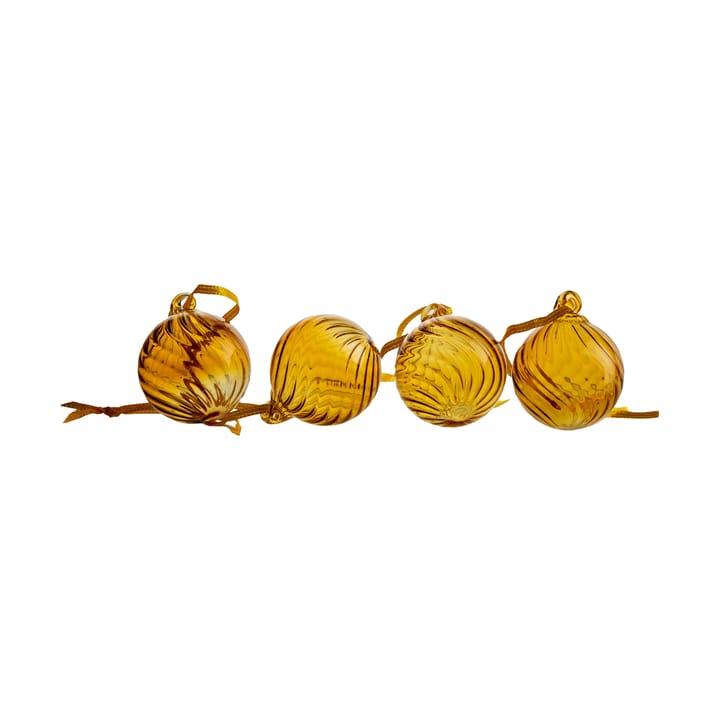 Opacity kerstbal XS Ø4 cm 2-pack - Geel - Byon