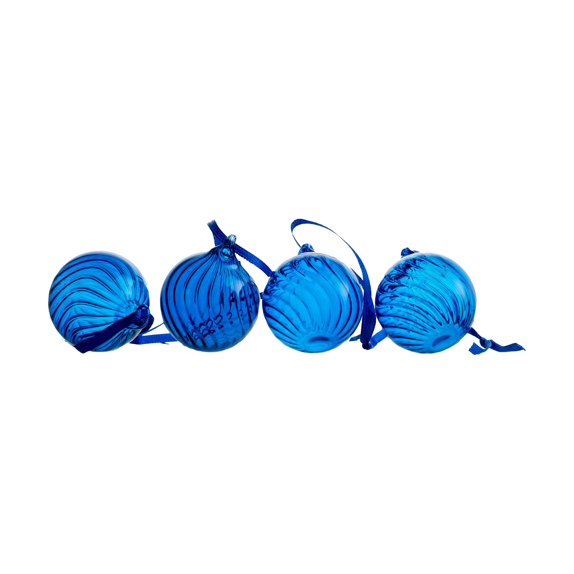 Opacity kerstbal XS Ø4 cm 4-pack, Blauw Byon