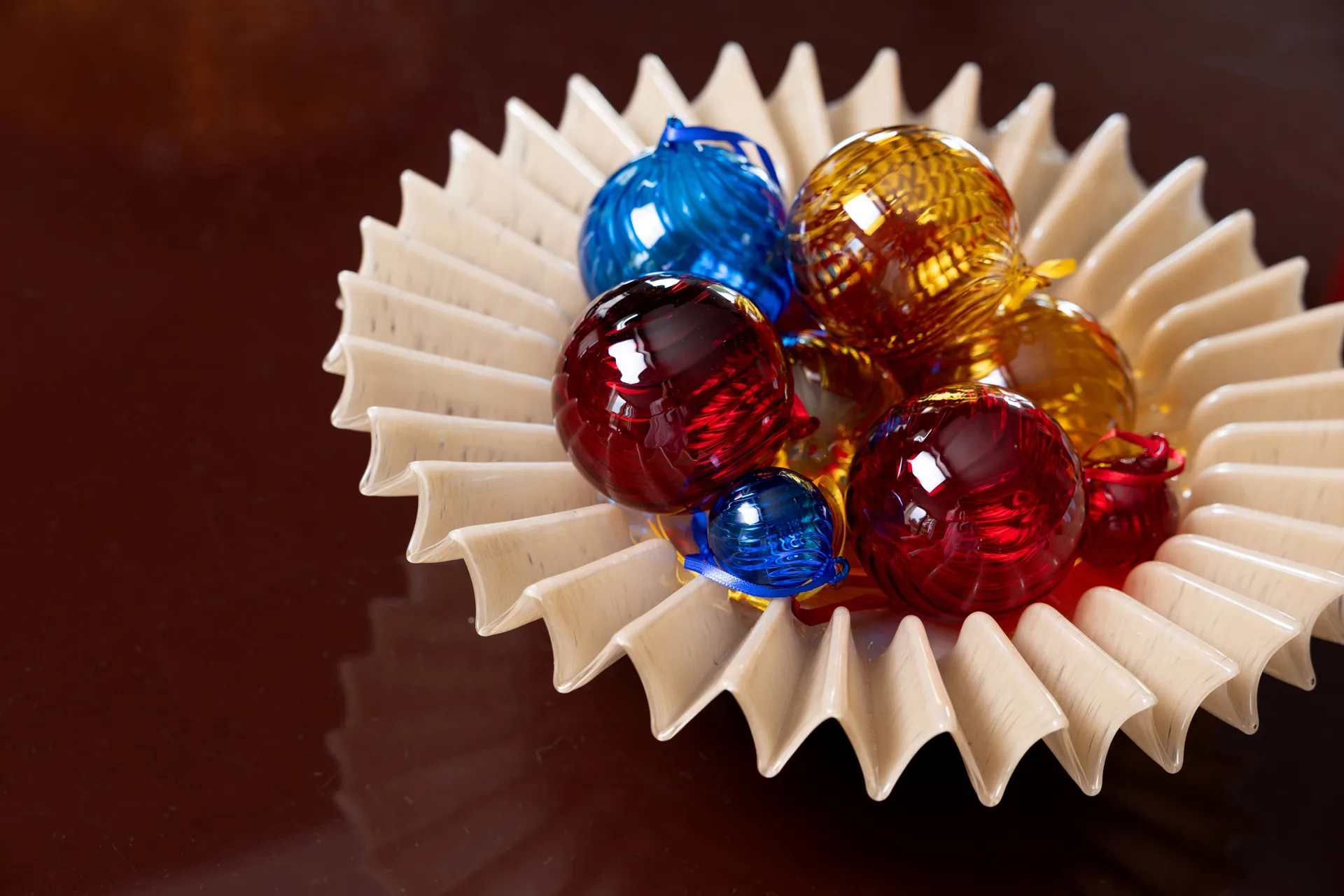 Opacity kerstbal XS Ø4 cm 4-pack, Blauw Byon