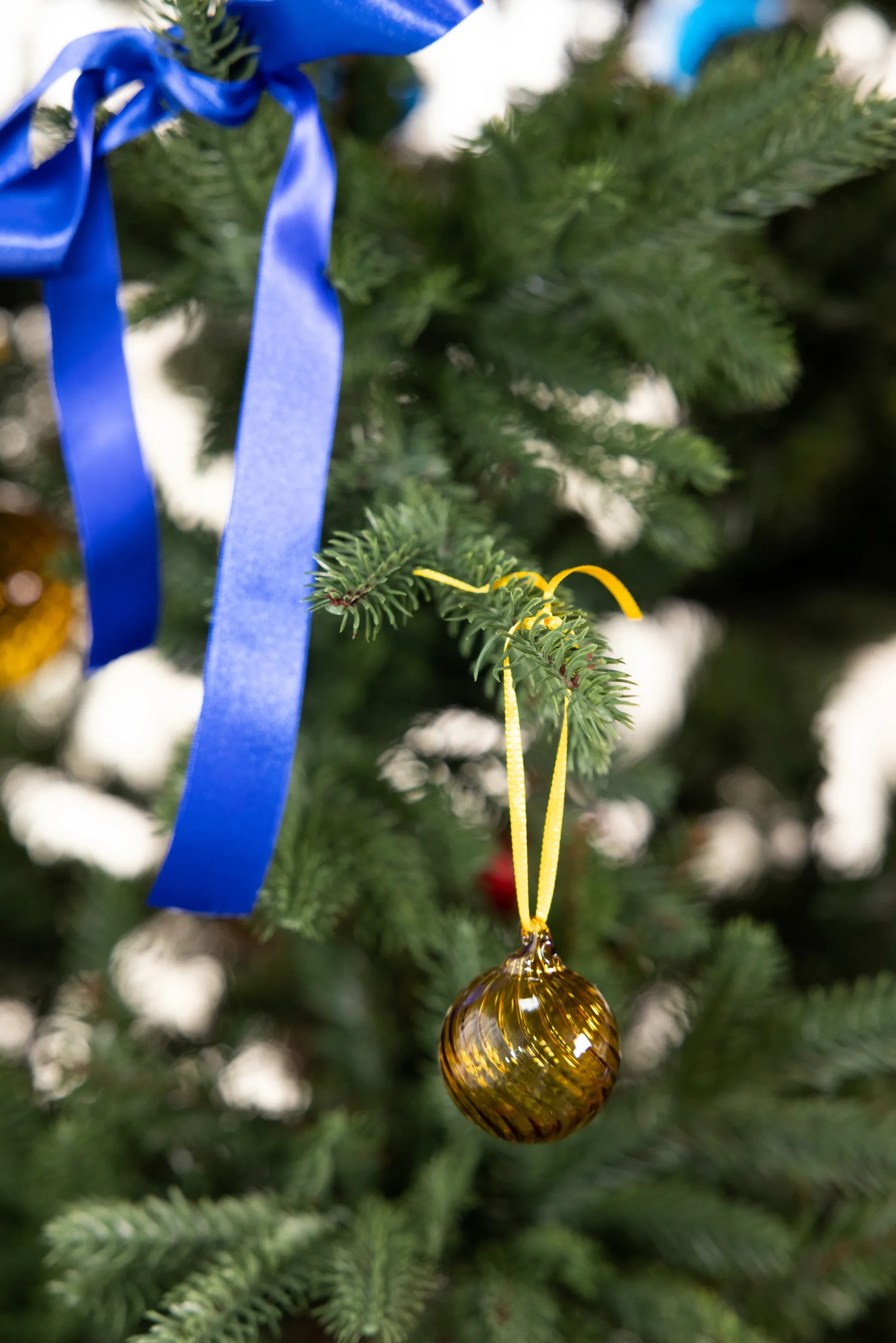 Opacity kerstbal XS Ø4 cm 4-pack, Geel Byon