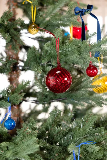 Opacity kerstbal XS Ø4 cm 4-pack - Rood - Byon