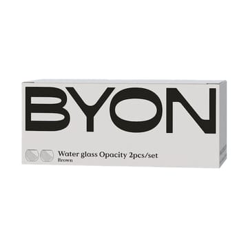 Opacity waterglas 22 cl 2-pack - Bruin - Byon
