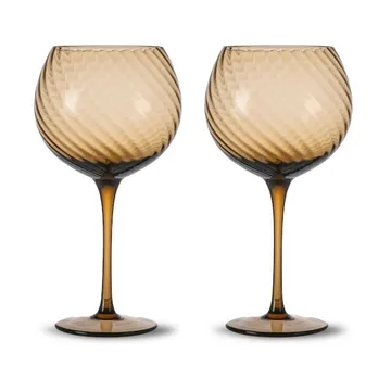 Opacity wijnglas 47 cl 2-pack - Bruin - Byon