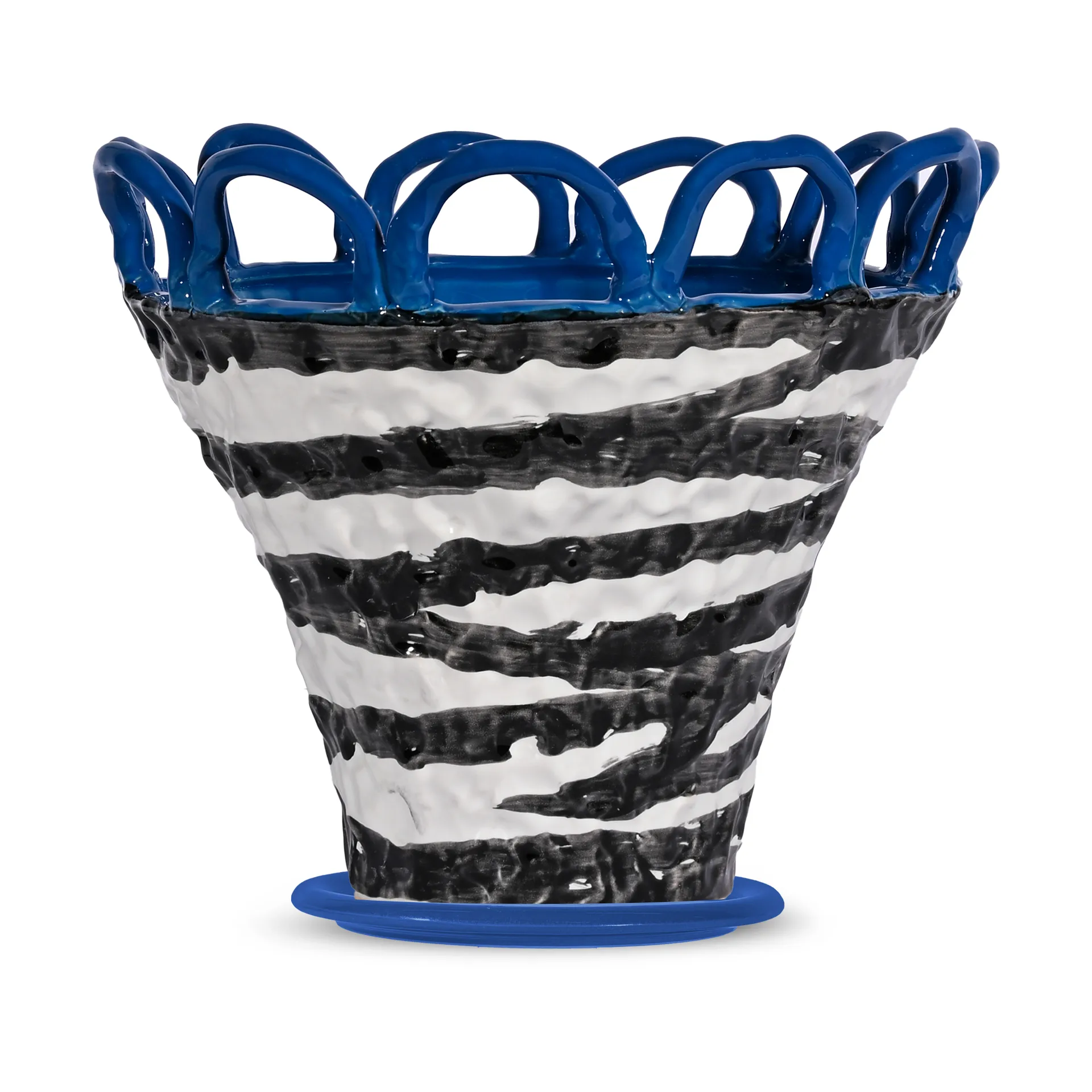 Patty pot S Ø25 cm, Zebra-blauw Byon