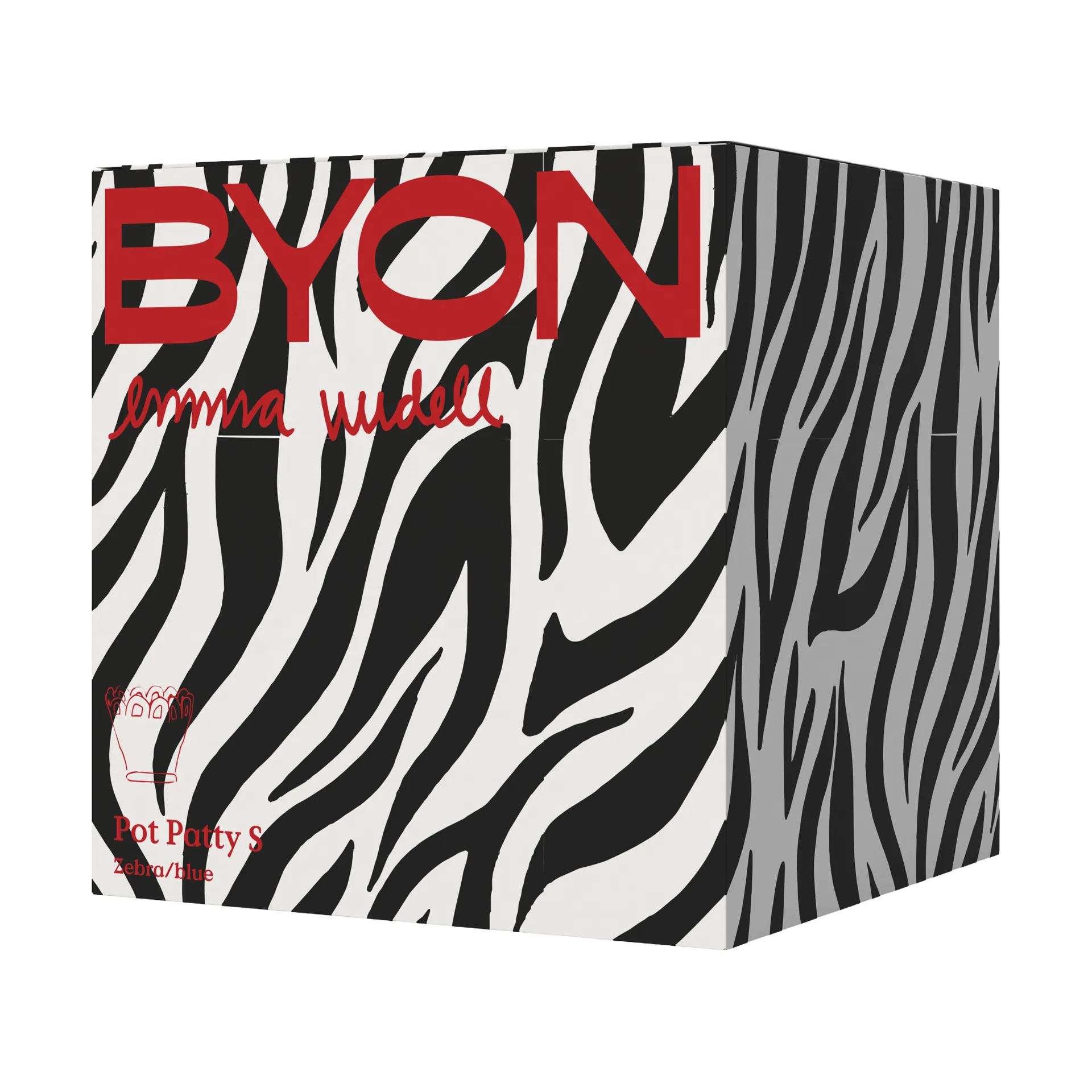 Patty pot S Ø25 cm, Zebra-blauw Byon