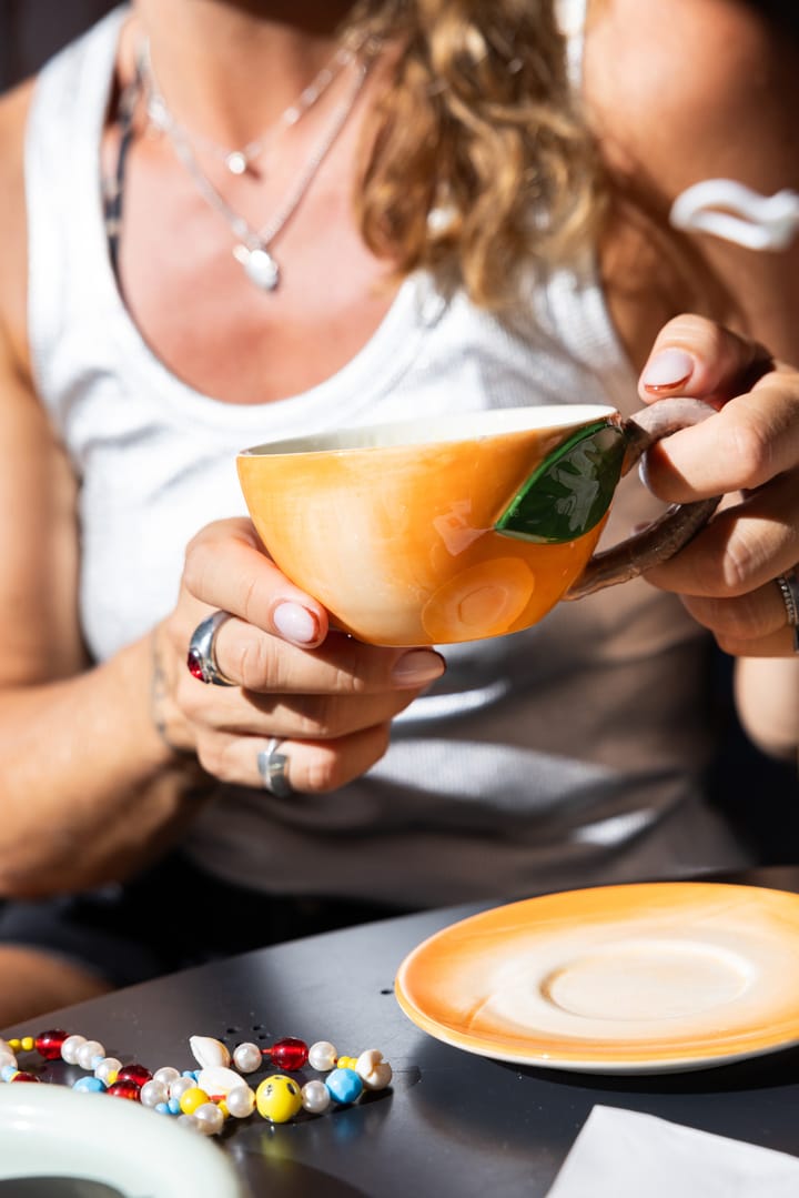 Peach kop met schotel, Oranje Byon