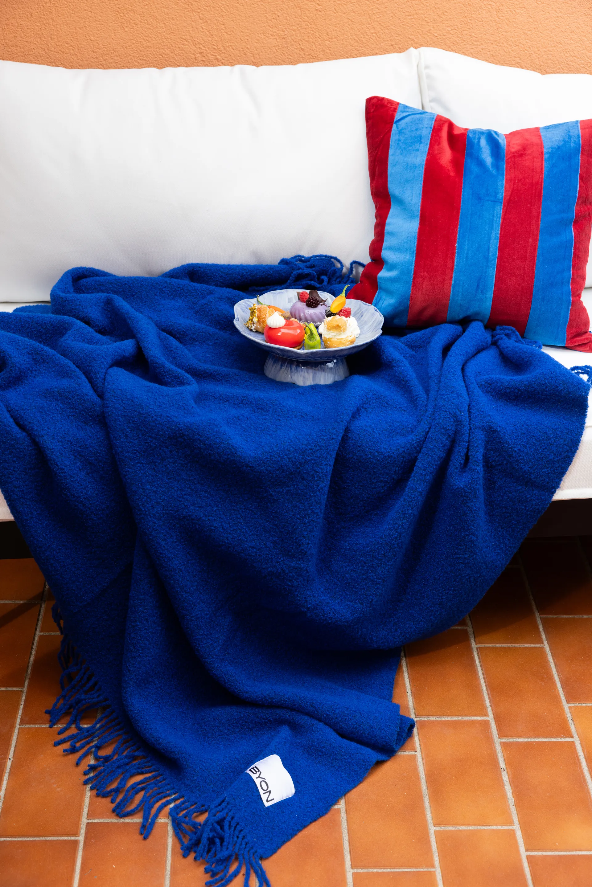 Poppy etagère Ø26 cm, Blauw Byon