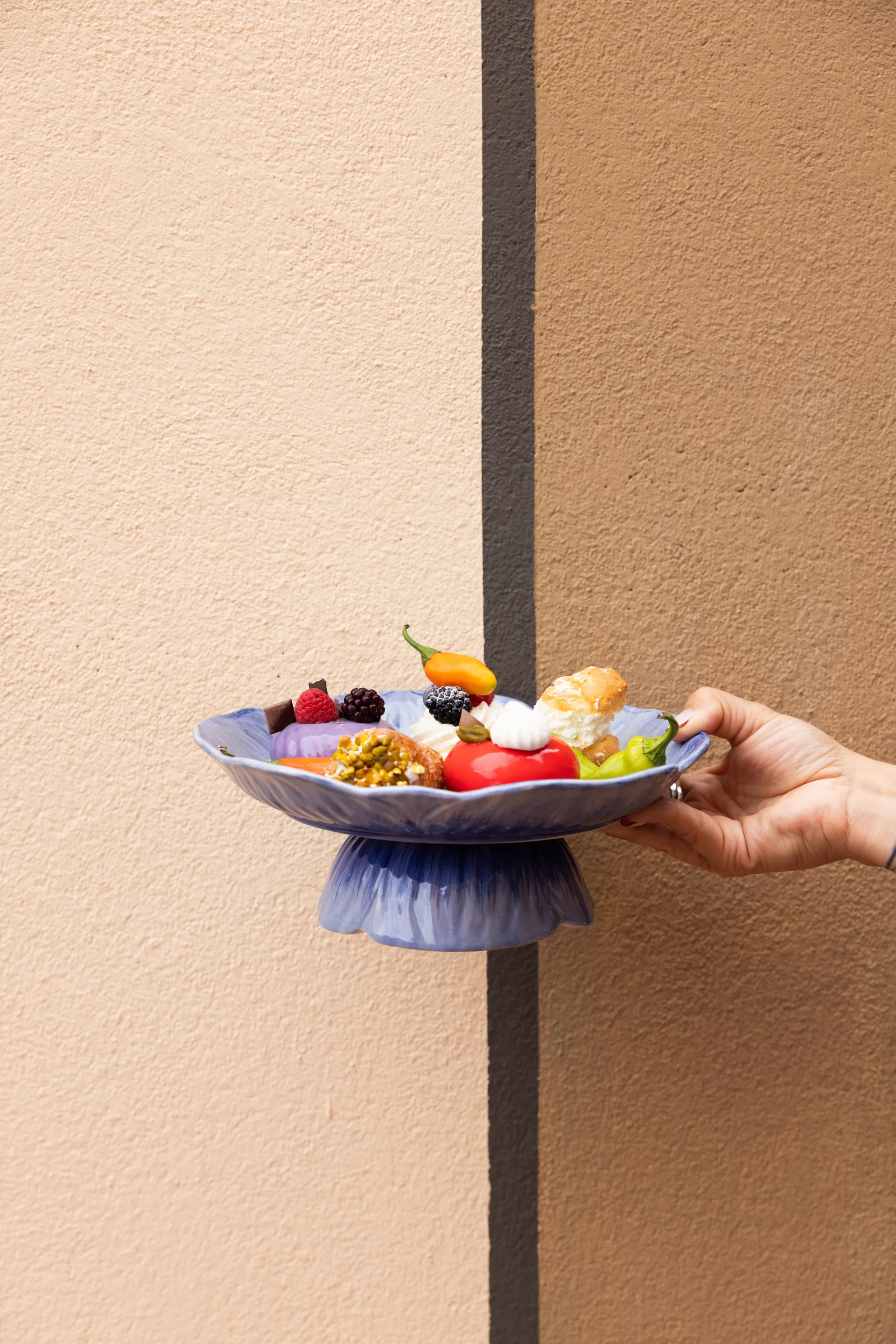 Poppy etagère Ø26 cm, Blauw Byon