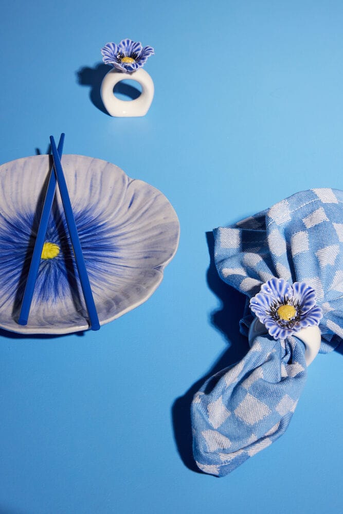 Poppy servetring 2-pack, Blauw Byon