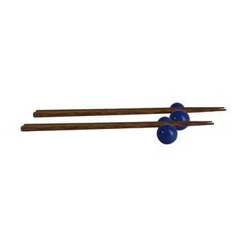 Porto eetstokjes met houder 2-pack - Blauw - Byon