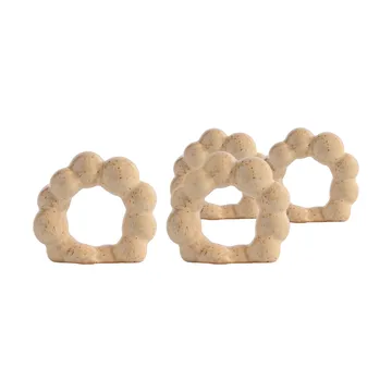 Porto servetring 4-pack - Beige - Byon
