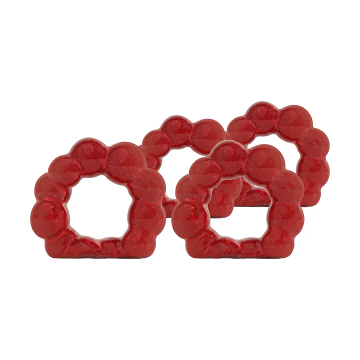 Porto servetring 4-pack - Rood - Byon