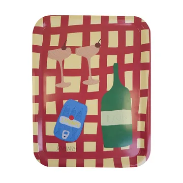 Sera dienblad - Rood, 33x43 cm - Byon