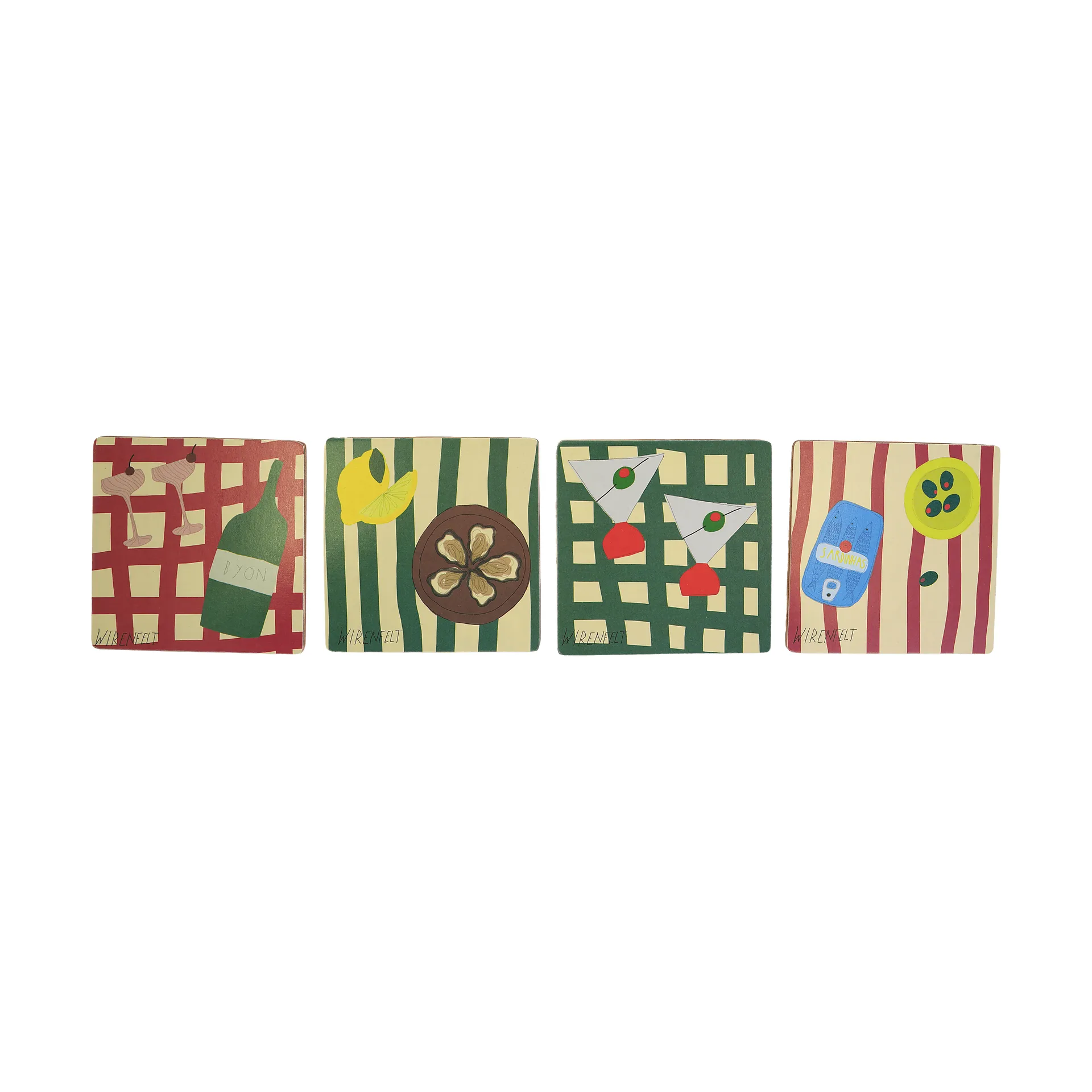 Sera onderzetters 4-delig, Mix, 9x9 cm Byon