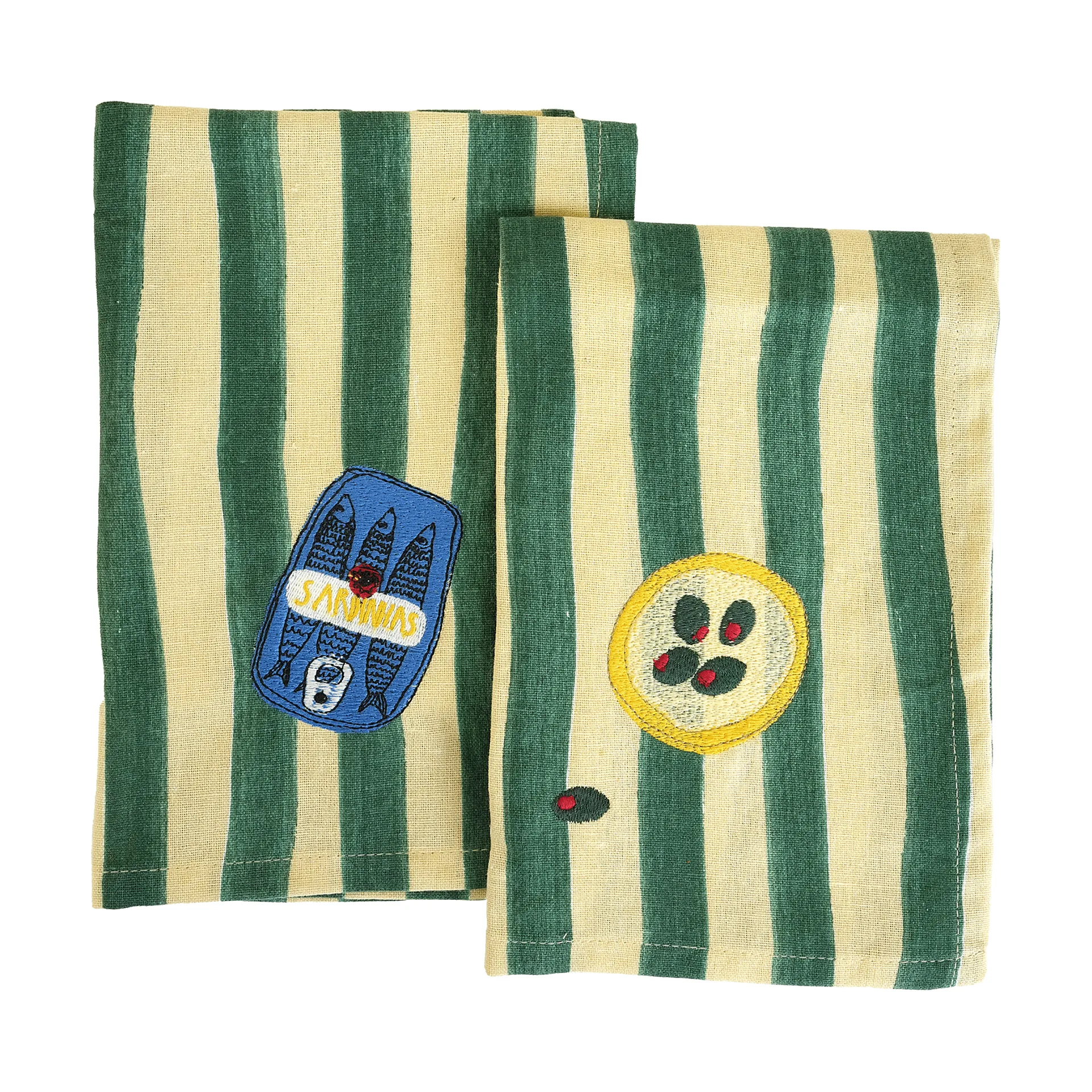 Sera servetten 2-pack, Groen, 45x45 cm Byon