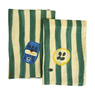 Sera servetten 2-pack - Groen, 45x45 cm - Byon
