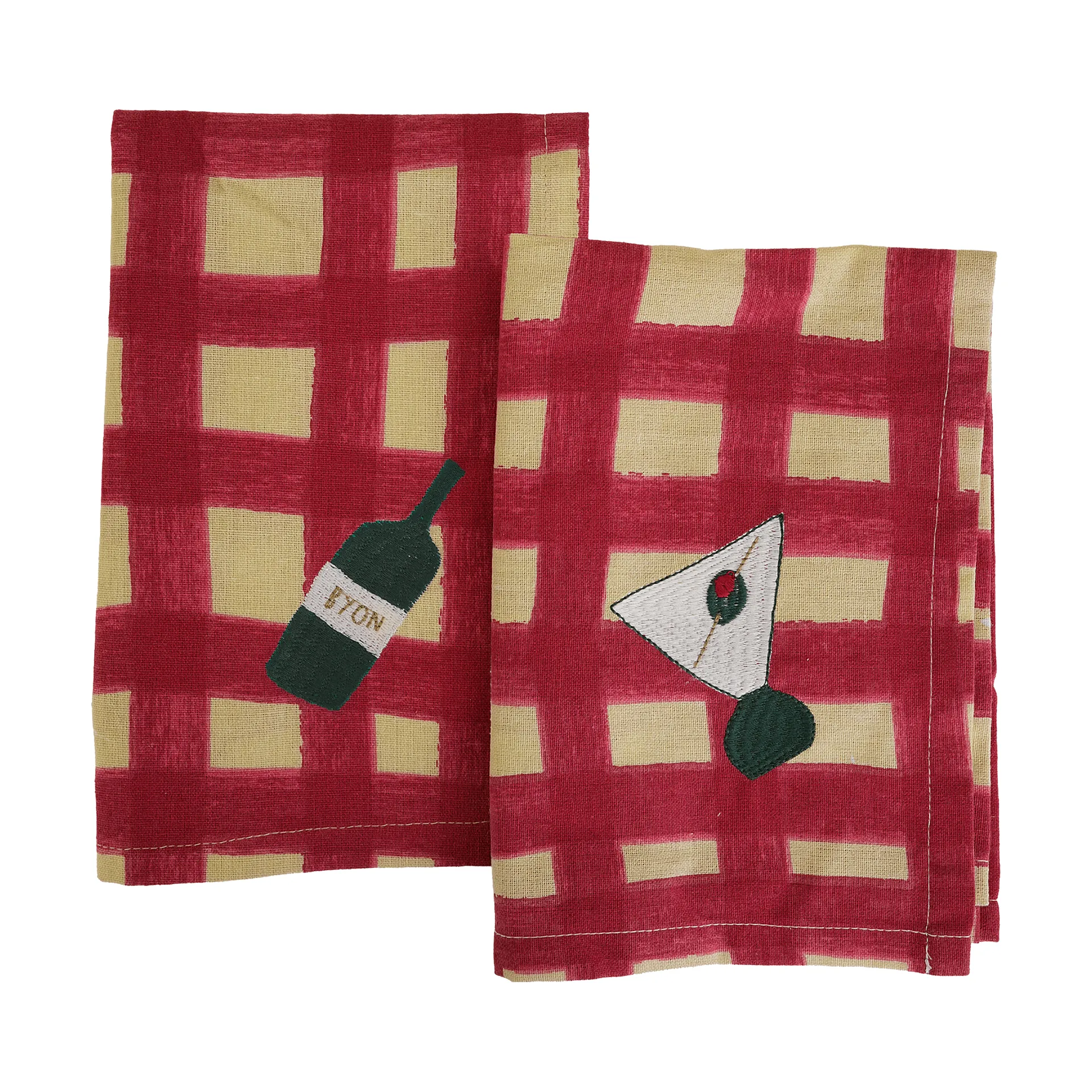 Sera servetten 2-pack, Rood, 45x45 cm Byon