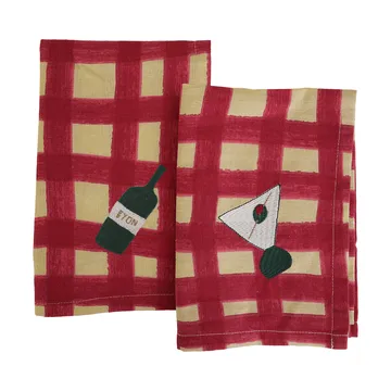 Sera servetten 2-pack - Rood, 45x45 cm - Byon