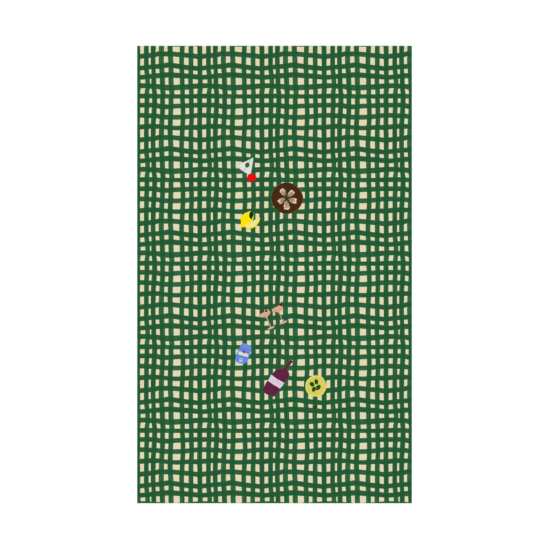 Sera tafelkleed, Groen, 150x280 cm Byon