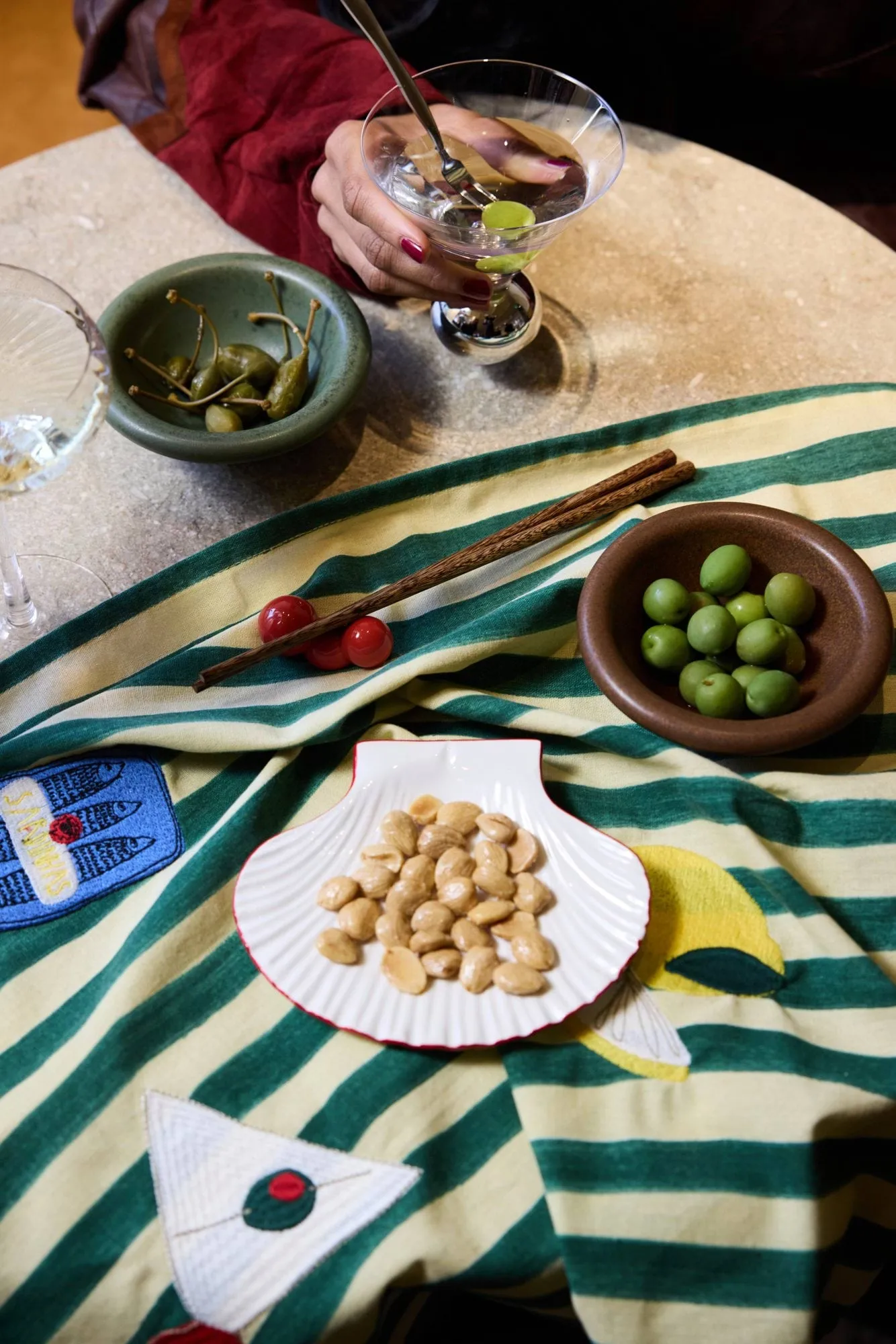 Sera theedoek 2-pack, Groen, 50x70 cm Byon